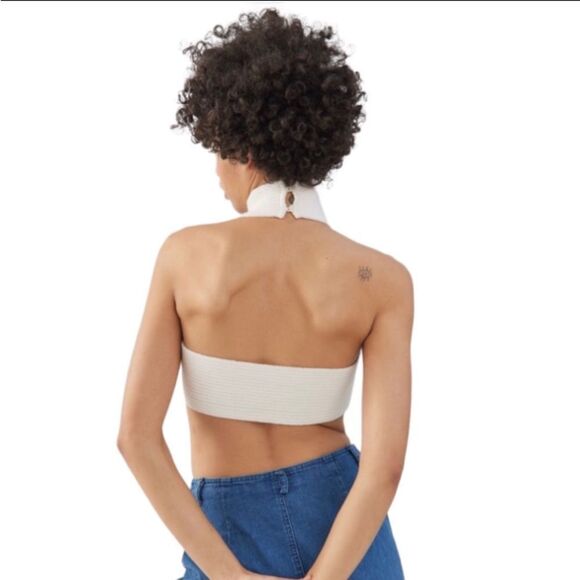 NEW Urban Outfitters UO Maria High-Neck Cropped Sweater Top M L - Picture 4 of 4